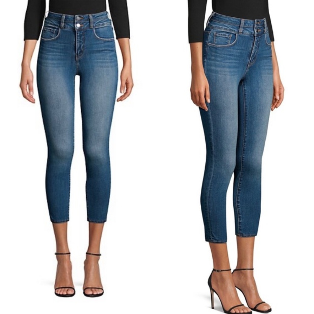 L'AGENCE Blue Cropped Ankle Jeans